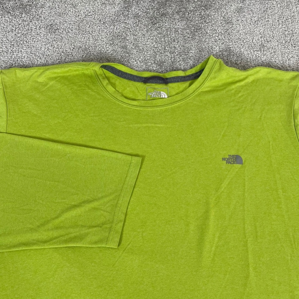 North Face Performance Shirt Mens XXL Hiking Utility Long Sleeve Lime Green